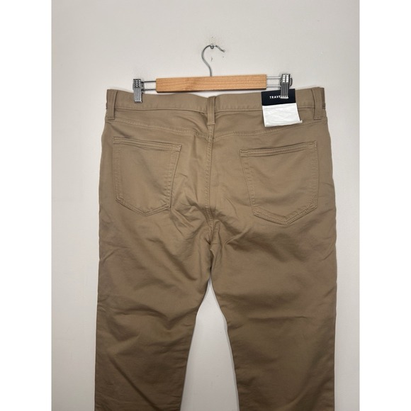 Banana Republic Traveler Slim Fit Mens Khaki Tan Chinos Pants Size 35x30 New NWT - Picture 5 of 10